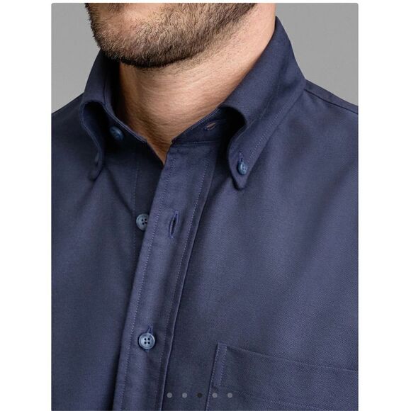 Proper Cloth Mens American Pima Dark Blue Oxford Cloth Pima Cotton Oxford Button - Picture 7 of 12